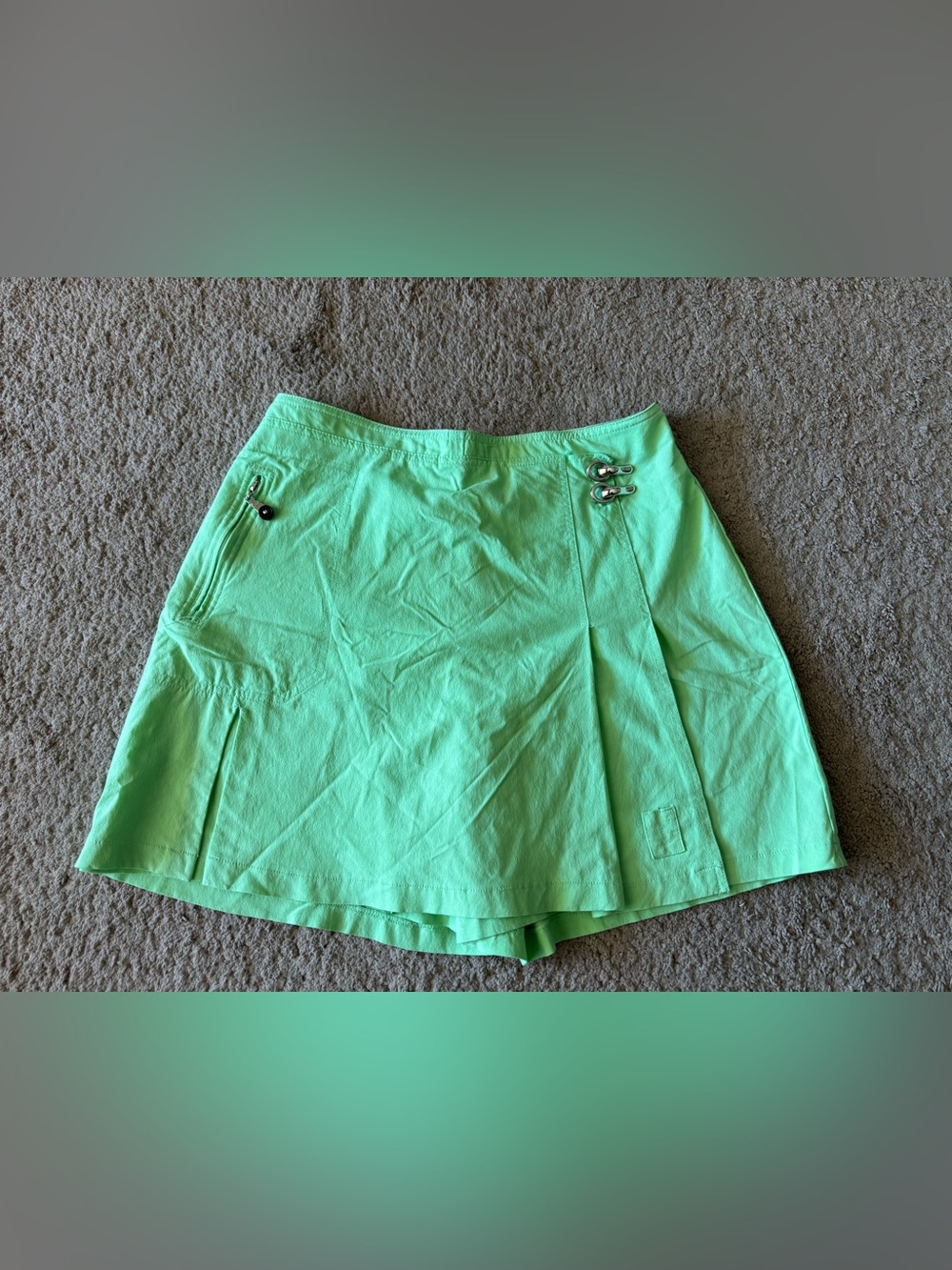 Women’s Jamie Sadock Lime Green Stretch Skort Skirt